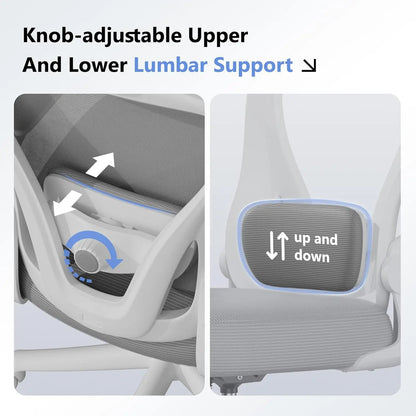 High Back Ergonomic Office Chair M903, Mesh Computer Desk Chair with Wheels, Adjustable Lumbar Support, Customized - Kimlud