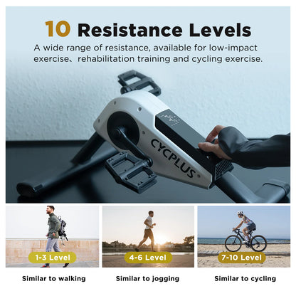 CYCPLUS DC1 Mini Pedal Exerciser Portable Home Fitness Self-Powered LED Display Foot Pedal Exercise Machine for Leg Training