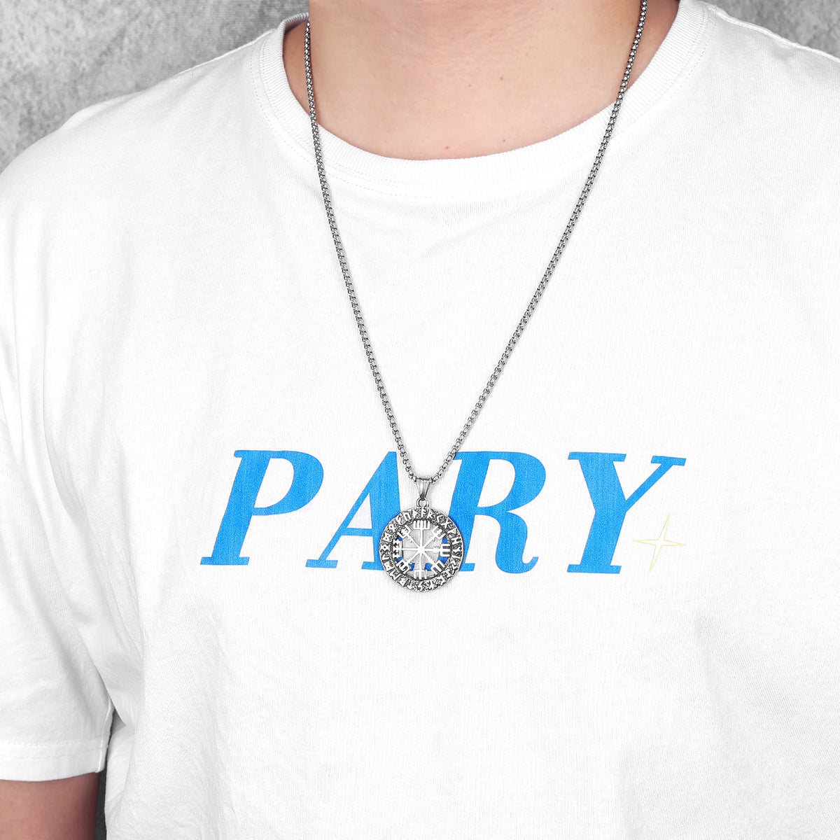 Viking Compass Men Necklaces With Pendant Stainless Steel Jewelry For Male Women Amulets Punk HipHop Accessories Gifts Wholesale