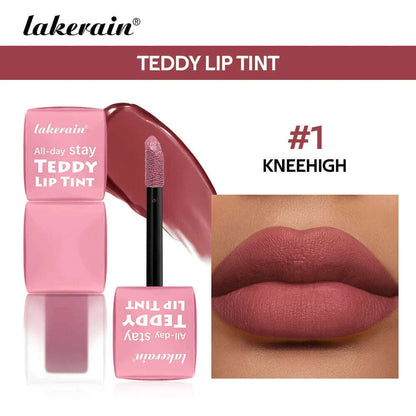 lakerain 6 colors matte teddy lip gloss lasting color waterproof not easy to take off makeup non-stick cup lip gloss