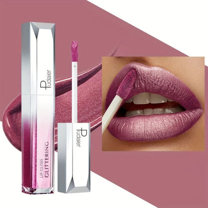 Sparkling Metallic Lip Gloss, Waterproof & Long-Lasting, Matte Lipstick Set, Non-Sticky, Party/Festival Makeup