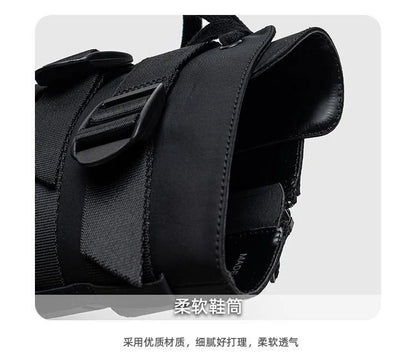 Women Ankle Booties Autumn Leather Chunky Shoes Woman High Platform Breathable Sneakers 9CM Thick Sole Wedges Motorcycles Boots