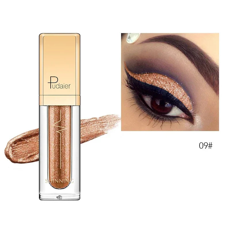 New Make Up Liquid Eyeshadow Waterproof Glitter Pigments Purple Gold Metalic Women Beauty Gel Eye Shadow Cream 18 Colors...