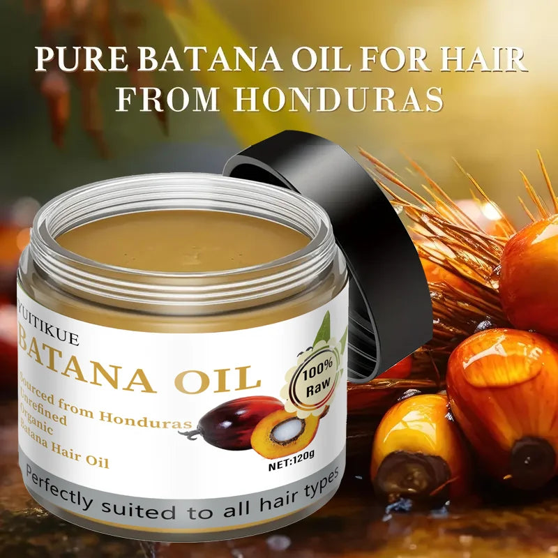 Organic Batana Hair Oil, moisturizing and nourishing, smooth and shiny, anti-frizz, restores hair's natural luster