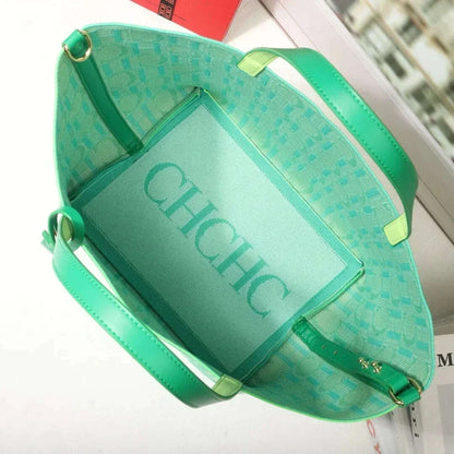CILMI-HARVILL CHHC Bucket Bag for Women Large Capacity Bag Hand Fabric Material Waterproof Button Colorful Series