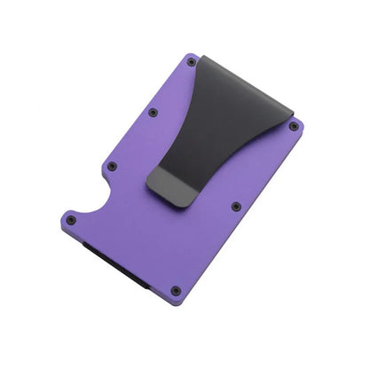 RFID Clip Metal Wallet Blocking Aluminum Minimalist Credit Card Holder Money Wallets 2024 All Color Slim Business Bank Id Case