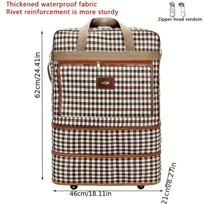 Expandable Extra Large Wheeled Duffel Bag Durable, Lightweight&Multi-Layer for Easy Travel and Storage weekend or overnight bag