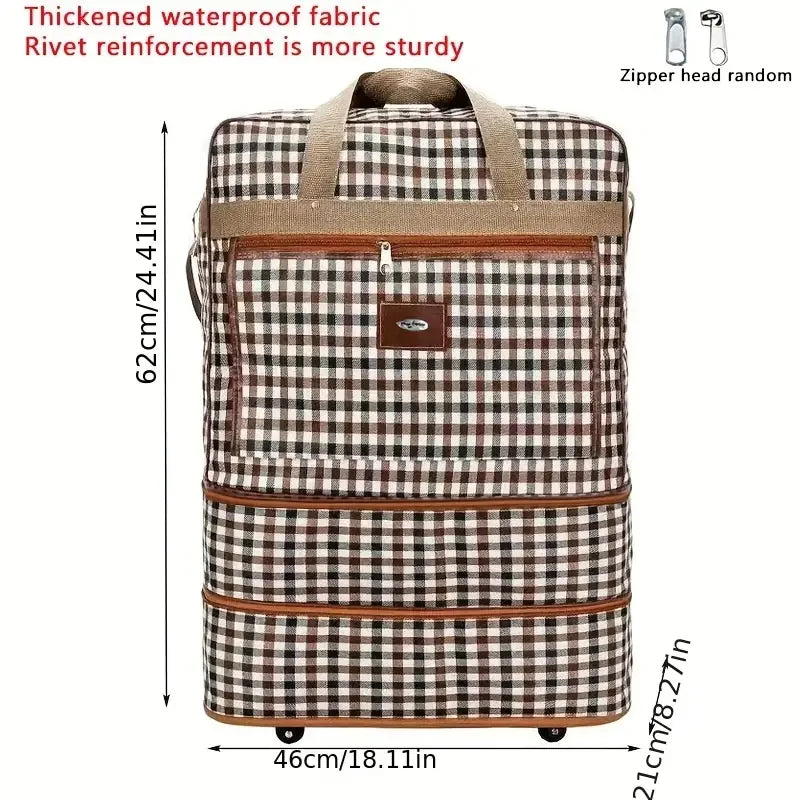 Expandable Extra Large Wheeled Duffel Bag Durable, Lightweight&Multi-Layer for Easy Travel and Storage weekend or overnight bag