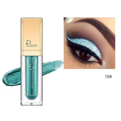 New Make Up Liquid Eyeshadow Waterproof Glitter Pigments Purple Gold Metalic Women Beauty Gel Eye Shadow Cream 18 Colors...