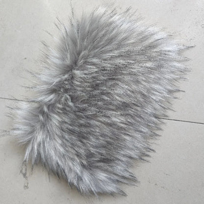 Autumn Winter Faux Fur Tote Bag For Women Rectangular Large Capacity Plush Handbags American Fashion High Street Crossbody Bags