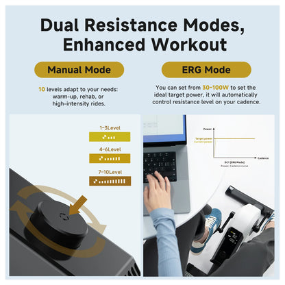 CYCPLUS DC1 Mini Pedal Exerciser Portable Home Fitness Self-Powered LED Display Foot Pedal Exercise Machine for Leg Training