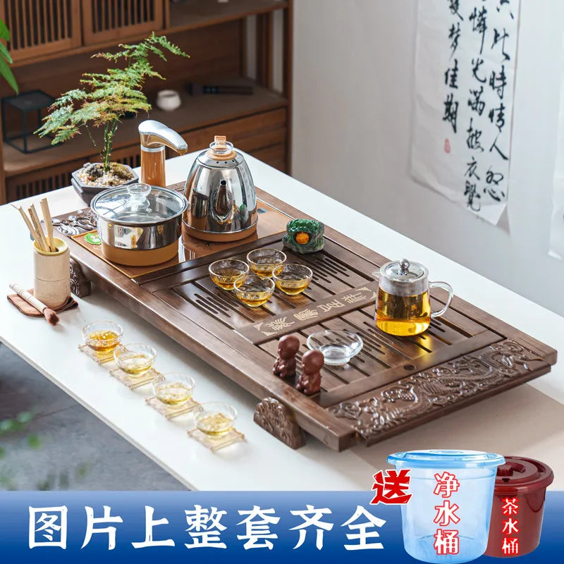 Kung Fu Ceremony Tea Tray Rectangle Drainage Pot Drip Accessories Luxury Tea Tray Hospitality Valet Bandejas Home Decorationgs - Kimlud