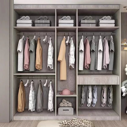 Support Storage Wardrobes Glass Door Shelves Organizers Luxury Wardrobe Bedroom Storage ClothesCupboard Armoires home Furniture - Kimlud