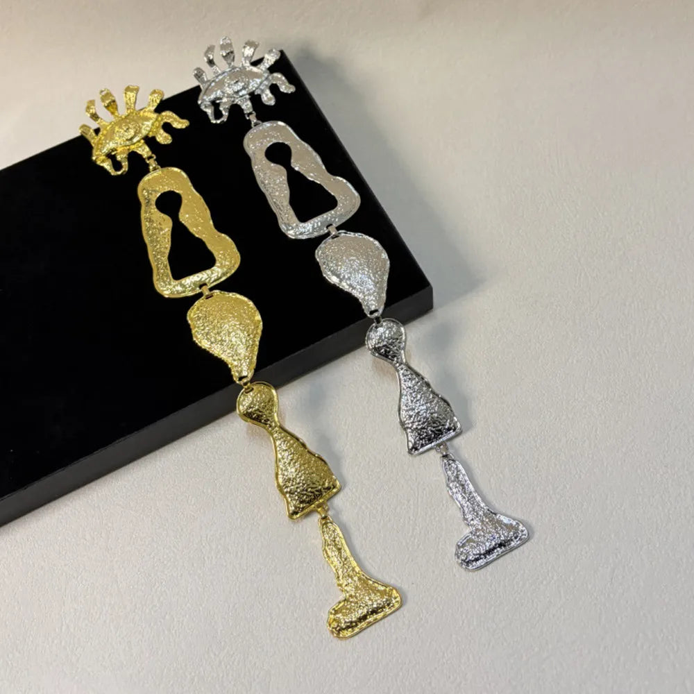 Vintage Abstract Metal Alloy Facial Charms Pin Brooches for Women Jewelry Exaggerated Coat Statement Brooch Accessory |...