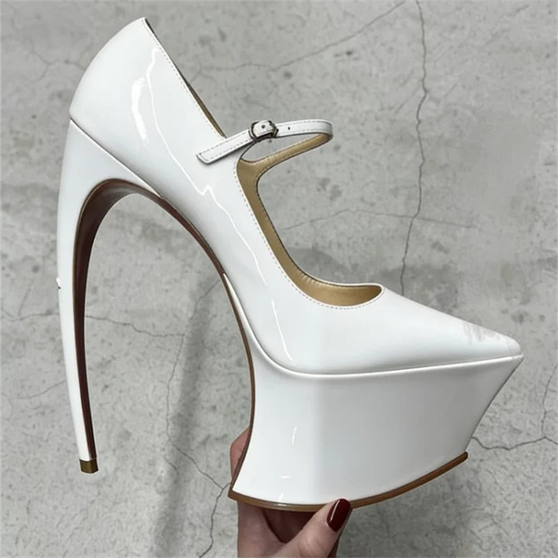2026 Runway Women High Heels Shoes Butterfly-Knot Ankle Strap Thick Bottom Sandals Ladies Stiletto Platform Wedding...