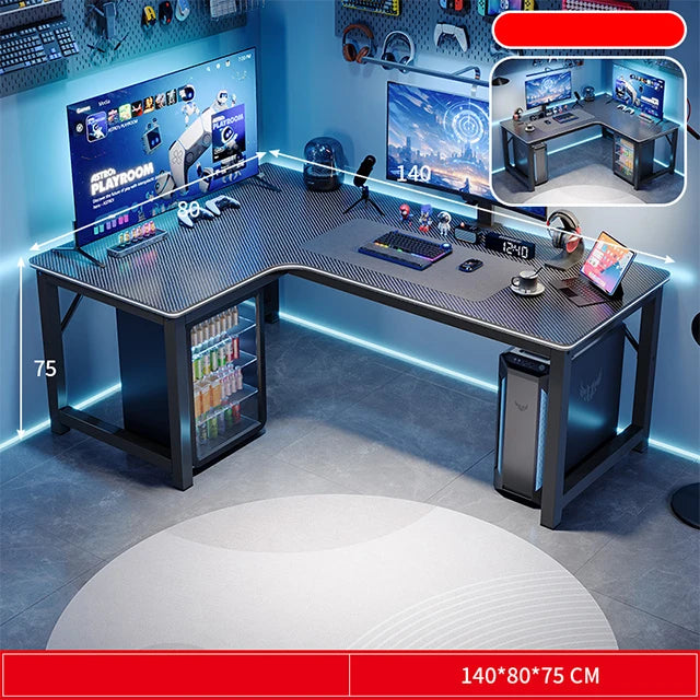 Home office computer table l shape desk gaming