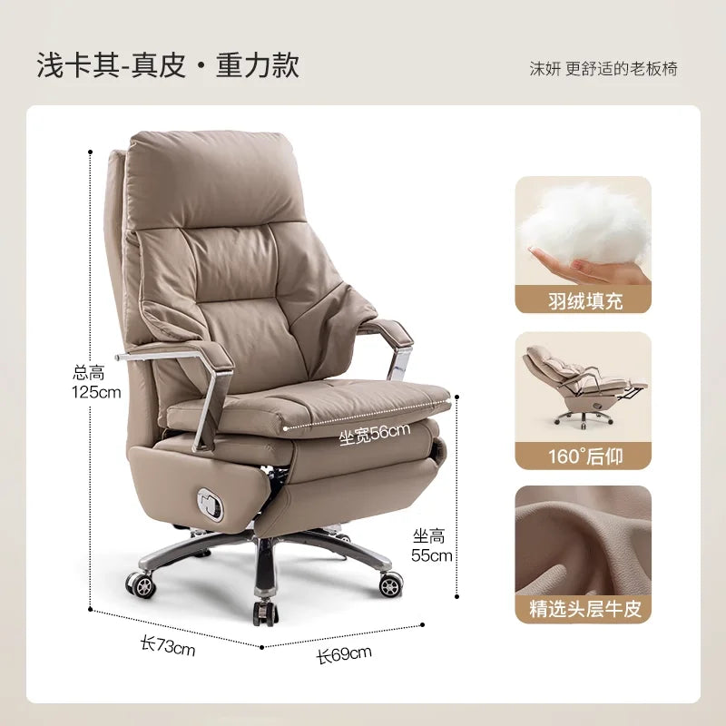 Aesthetics Massage Chair Swivel Lift Comfortable Office Nordic Design Rotating Chair Footrest Ergonomic Bureau Meuble...