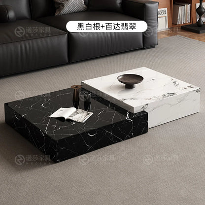 Rock Slab Light Luxury Coffee Table Decoration Aesthetic Unique Italian Side Table Modern Living Room Mesas Bajas Home Furniture - Kimlud