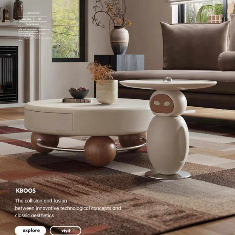 Wood Modern Coffee Table Decoration Designer Industrial Coffee Table Storage Aesthetic Mesa Auxiliar Lounge Suite Furniture - Kimlud