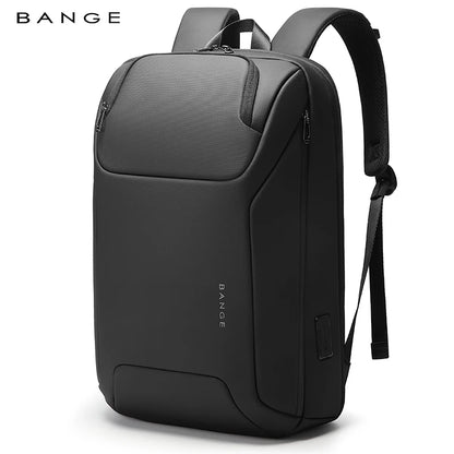 BANGE 15.6 Inch Water Resistant Travel Smart Laptop Backpack Carry On Backpack with USB Charging Port,Large Durable Computer Bag