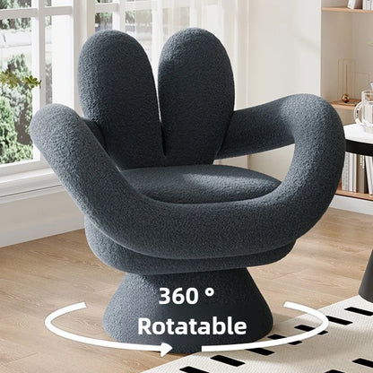 Luxury Design Balcony Living Room Chair Swivel Single Relaxing Sofa Chair Backrest Dresser Vanity Nordic Armchairs Living Chairs - Kimlud