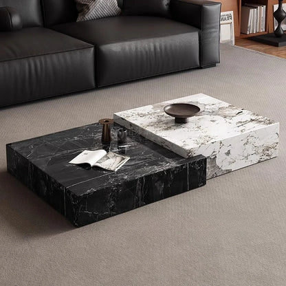 Rock Slab Light Luxury Coffee Table Decoration Aesthetic Unique Italian Side Table Modern Living Room Mesas Bajas Home Furniture - Kimlud