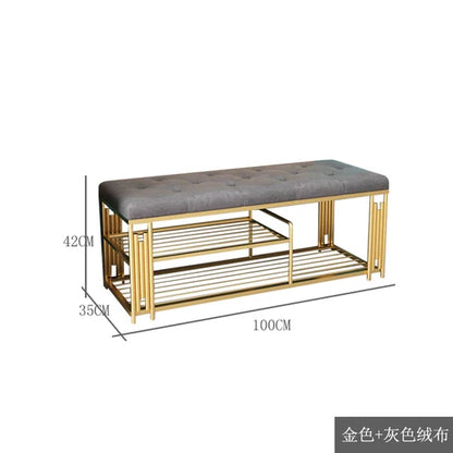 Fashion Cloakroom Hotel Shoe Changing Stools Light Luxury Living Room Storage Ottomans Creative Household Furniture Shoe Shelf T - Kimlud