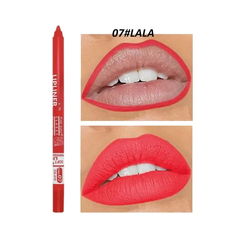 20 Color Waterproof Matte Lipliner Pencil Natural Violet Pro Lip Liner Makeup Nude Lips Contour High Pigment Lipstick Cosemetics