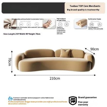 Armrest Large Filler Sofas European Brown Wood Modern Floor Salon Couch Recliner Luxury Nordic Divano Soggiorno Unique Furniture - Kimlud