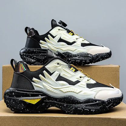 Men's Sports Shoes Hot Sale Of The Season Autumn Thick Bottom Casual Dad Shoes Hong Kong Style Breathable Mesh Upper Rubber O... - Kimlud