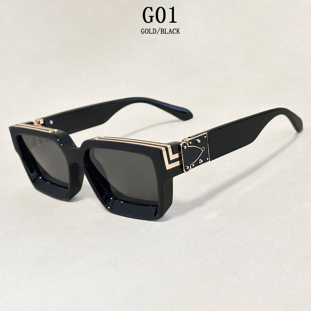 Senior Square Sunglass Men Vintage Millionaire Sunglasses Women Silver Retro Fashion Glasses Dropshipping Gafas De Sol Hombre