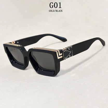 Senior Square Sunglass Men Vintage Millionaire Sunglasses Women Silver Retro Fashion Glasses Dropshipping Gafas De Sol Hombre