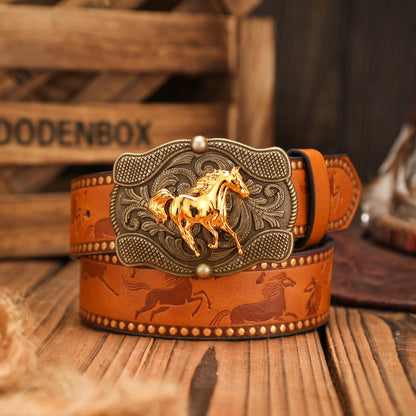 A casual, individual and retro belt, a clothing accessory PU brown belt, metal buckle, suitable for both men and women |...