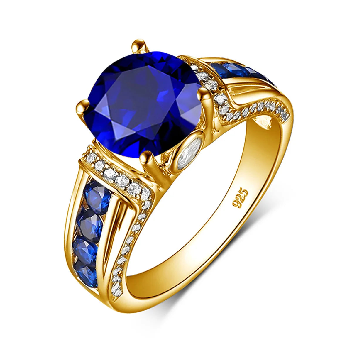 Unique Mystic Topaz Gold Ring For Woman With Stone 8*8mm Round Large Cocktail Rings Party Luxury Designer Jewelry Birthday Gift