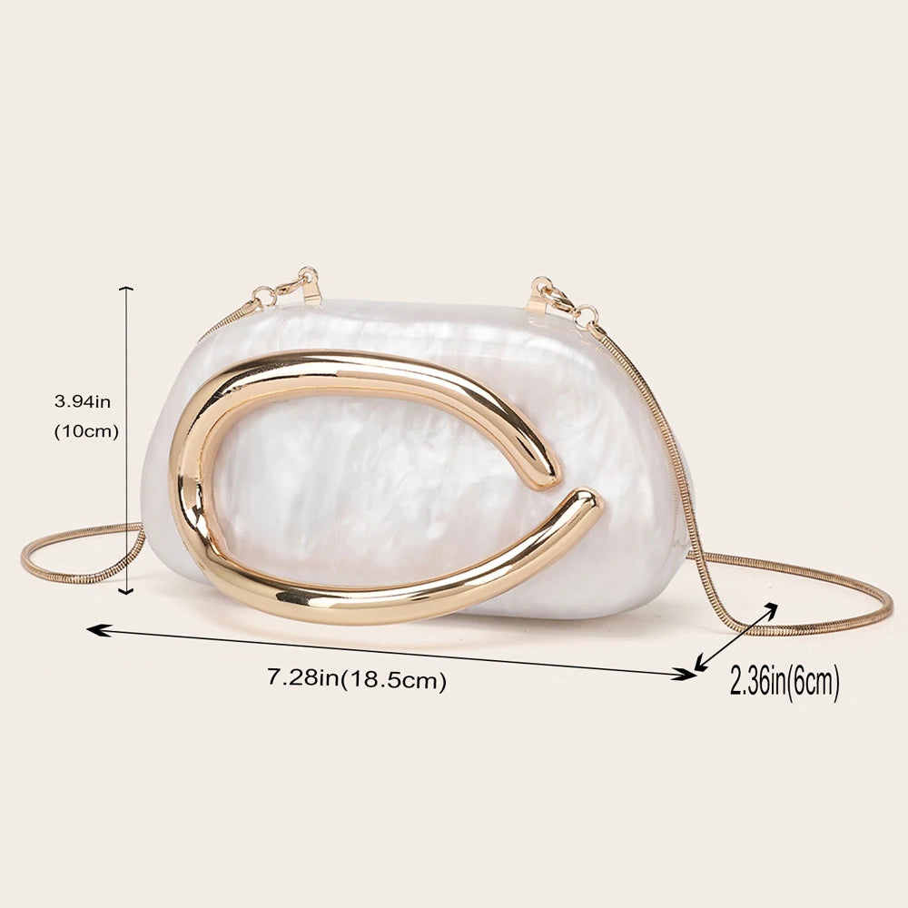 Fashion Women's Handbag Bride Metal Gold Women Luxury Evening Banquet Clutch Bag Shoulder Wedding Purse Party Crossbody...