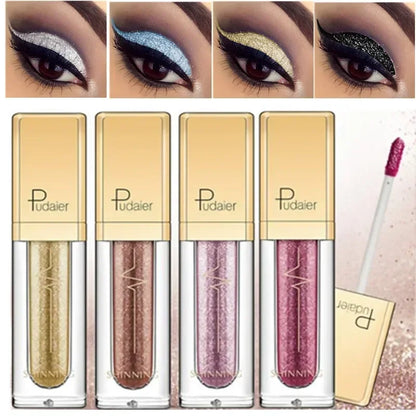 New Make Up Liquid Eyeshadow Waterproof Glitter Pigments Purple Gold Metalic Women Beauty Gel Eye Shadow Cream 18 Colors...