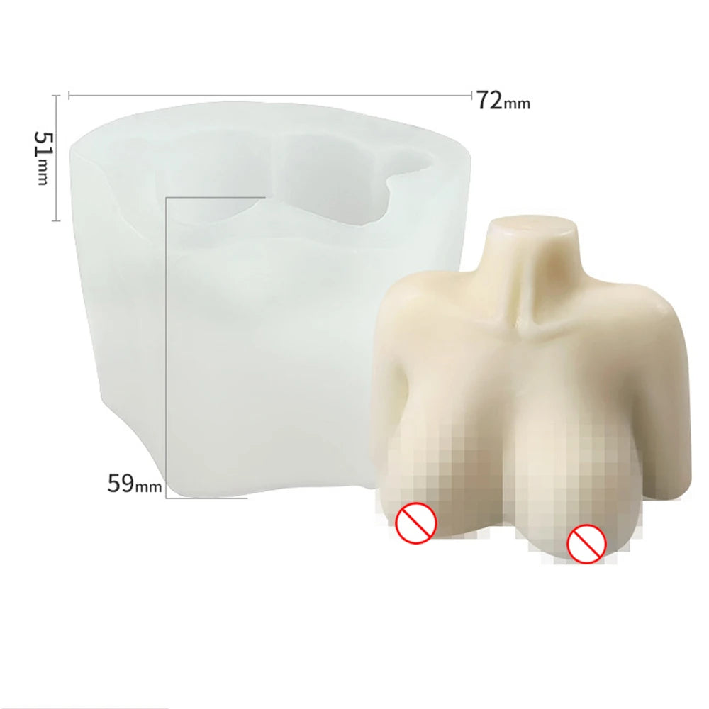 3D Body Silicone Candle Mold DIY Creative Men Women Human Plaster Epoxy Resin Aromath Soap Molds Art Craft Home Decoration