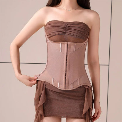 MiiOW U-shaped Waist Trainer Corset Women Buttoned Shapers Breast Lifted Waist Trainer Steel Bone Slimming Woman Body...
