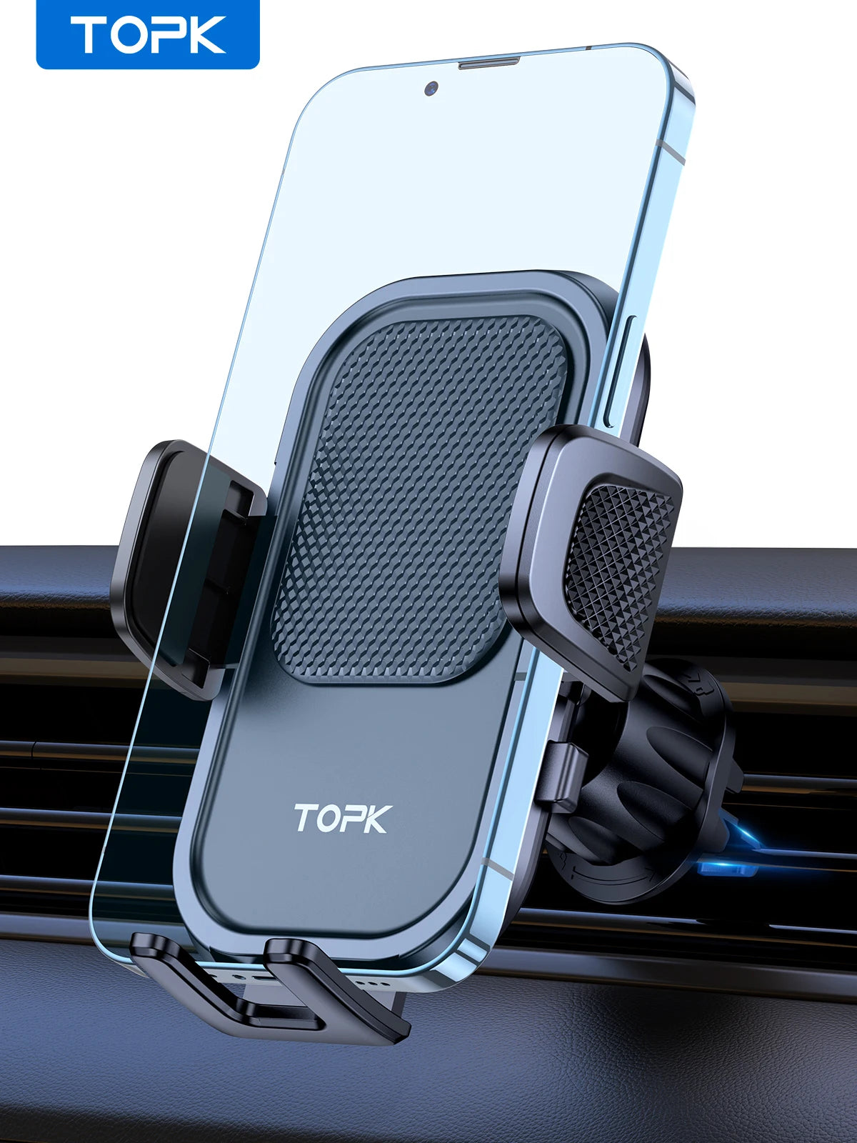 TOPK Car Phone Holder for Car with Hook Clip Air Vent Car Phone Mount 360° Rotation Universal Mobile Phone Mount for...