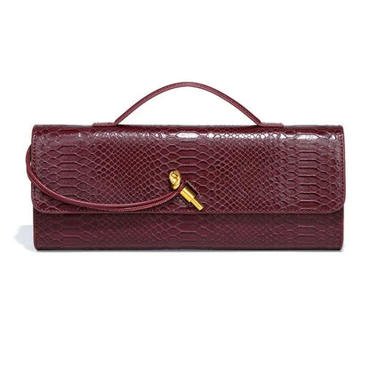 Luxury Design Top-Handle Bag For Women Evening Handbag Long Purse, Crocodile Pattern Crossbody Shoulder Bags Fashionable Outfits - Kimlud