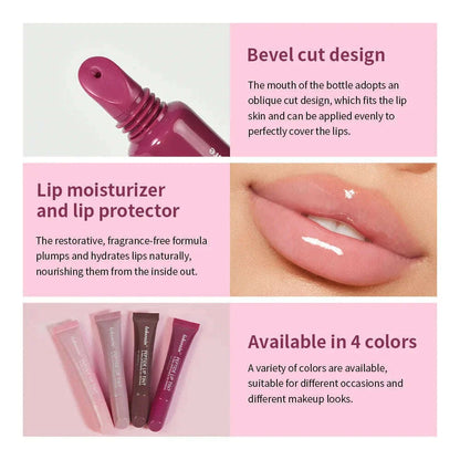 10ml Mirror Lip Glaze Moisturizes Jelly Lip Enrichment Oil Lasting Water Light Glass Lip Oil Remove Line Lip Protection Serum
