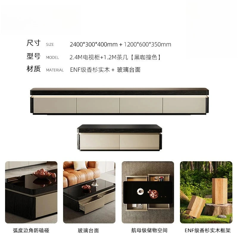 Elegant Space Saving TV Stand Eco Friendly Materials Sustainable Modern Aesthetics TV Stand Sliding Doors Living Room Furniture - Kimlud