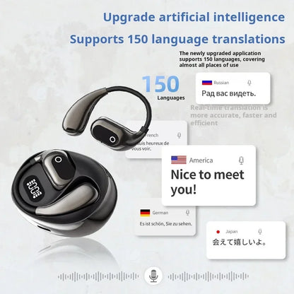 Origin Bluetooth Wireless Earphones AI Real Time Translation Earbuds for Xiaomi OWS Ear Hook Headset HD Call Music Headphone - Kimlud