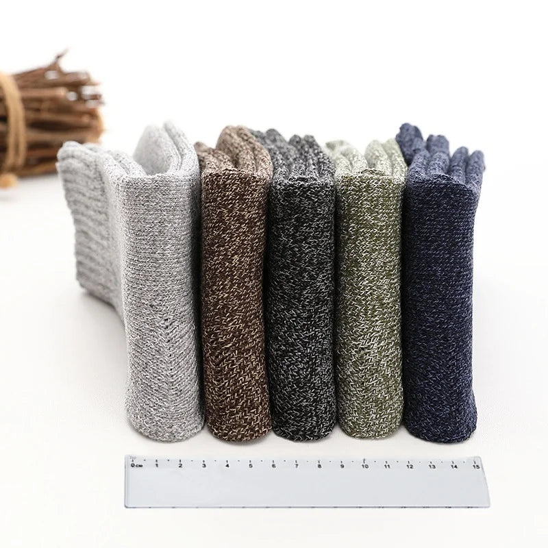 5 Pairs Thicken Socks Men High Quality Towel Keep Warm Winter Socks Cotton Christmas Gift Socks For Man Thermal Size...