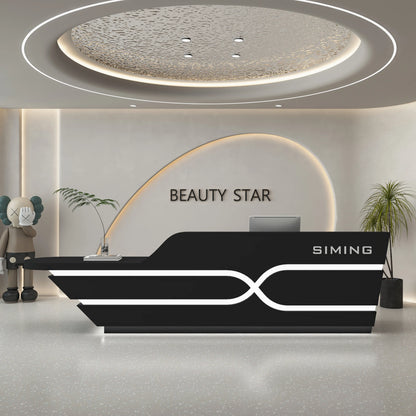 Organizers Company Reception Desks Luxury White Led Lights Reception Desks Welcome Minimalist Comptoire Accueil Trendy Furniture