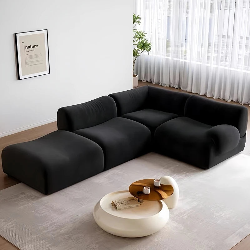 Living Room Luxury Sofa Modern Minimalist Fabric Sofa Multi Functional Free Combination Sofas Household Aesthetic Furniture - Kimlud