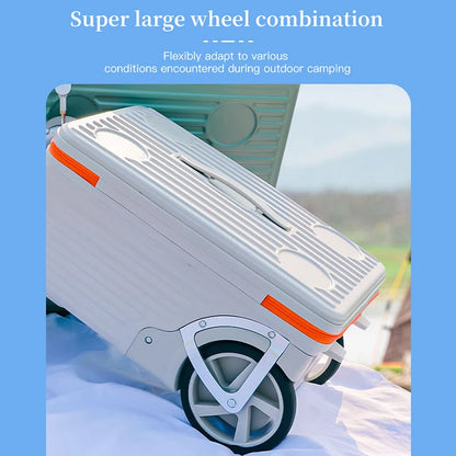 New outdoor camping large-wheel luggage with side opening, large-capacity PC travel suitcase, single-directional wheels, 24-inch - Kimlud
