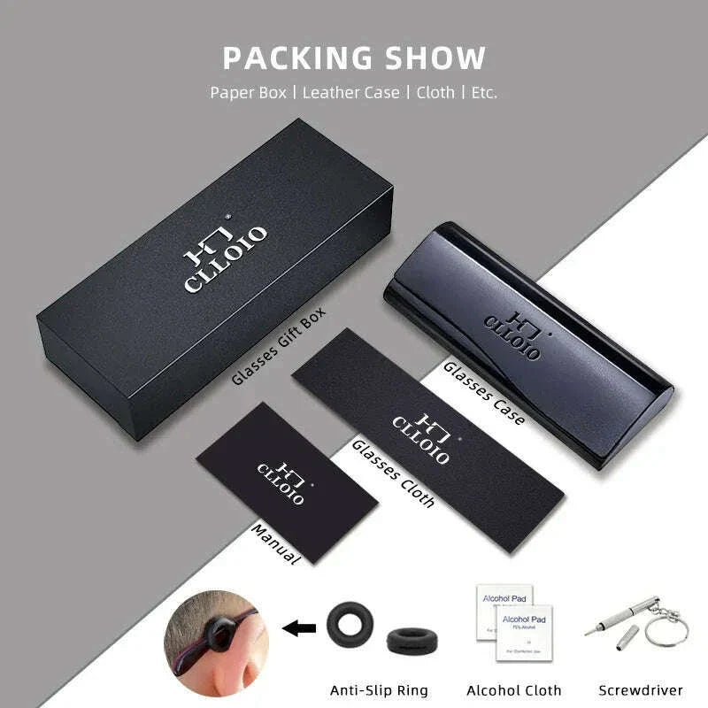 CLLOIO New Fashion Oval Transparent Frame For Women Anti Blue Light Reading Glasses Myopia Customizable Prescription Eyeglasses