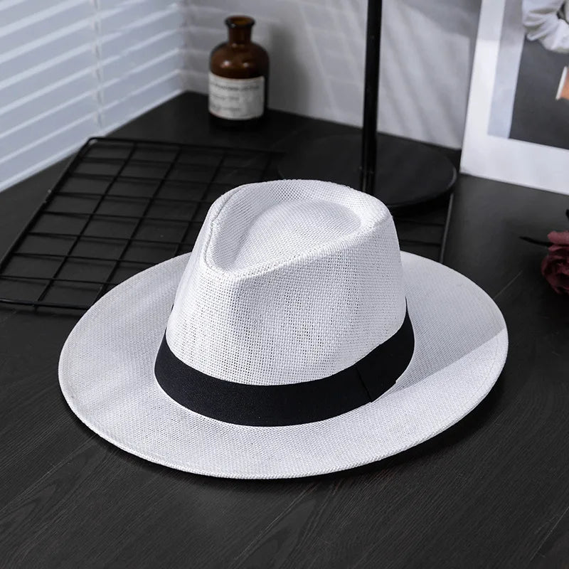 Panama hat men summer fashion travel vacation beach wide brim sun protection sun hat men's sun hat Panama hat women fashion