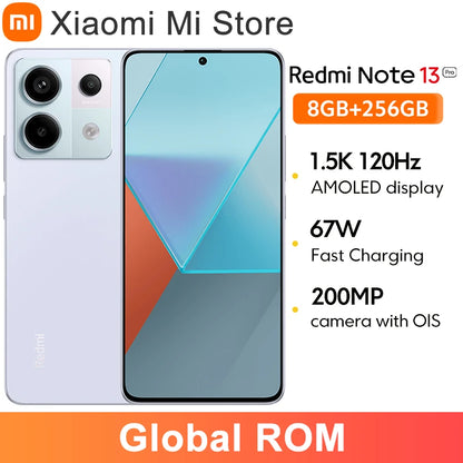 Xiaomi Redmi Note 13 Pro 5G Global ROM Smartphone 120Hz Screen 5100mAh 67W Fast Charging Cellphone Snapdragon 7s Gen 2 |...